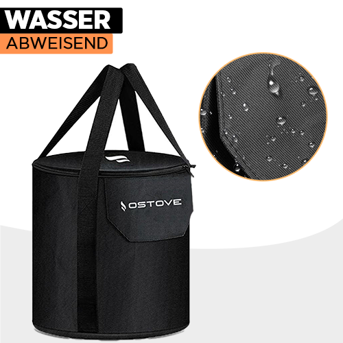 Laad de afbeelding in de galerijviewer, Wasserabweisendes Polyester der OSTOVE Tragetasche schützt den Raketenofen vor Nässe