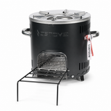 Load image into Gallery viewer, OSTOVE AIR All-Black Raketenofen, Originalfoto frontal auf weißem Hintergrund
